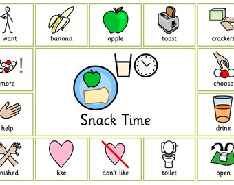 Snack Time Communication Board