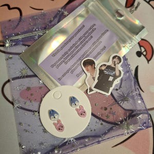 8 Version Skz Skzoo inspirierte silberfarbene Ohrstecker 2Paar