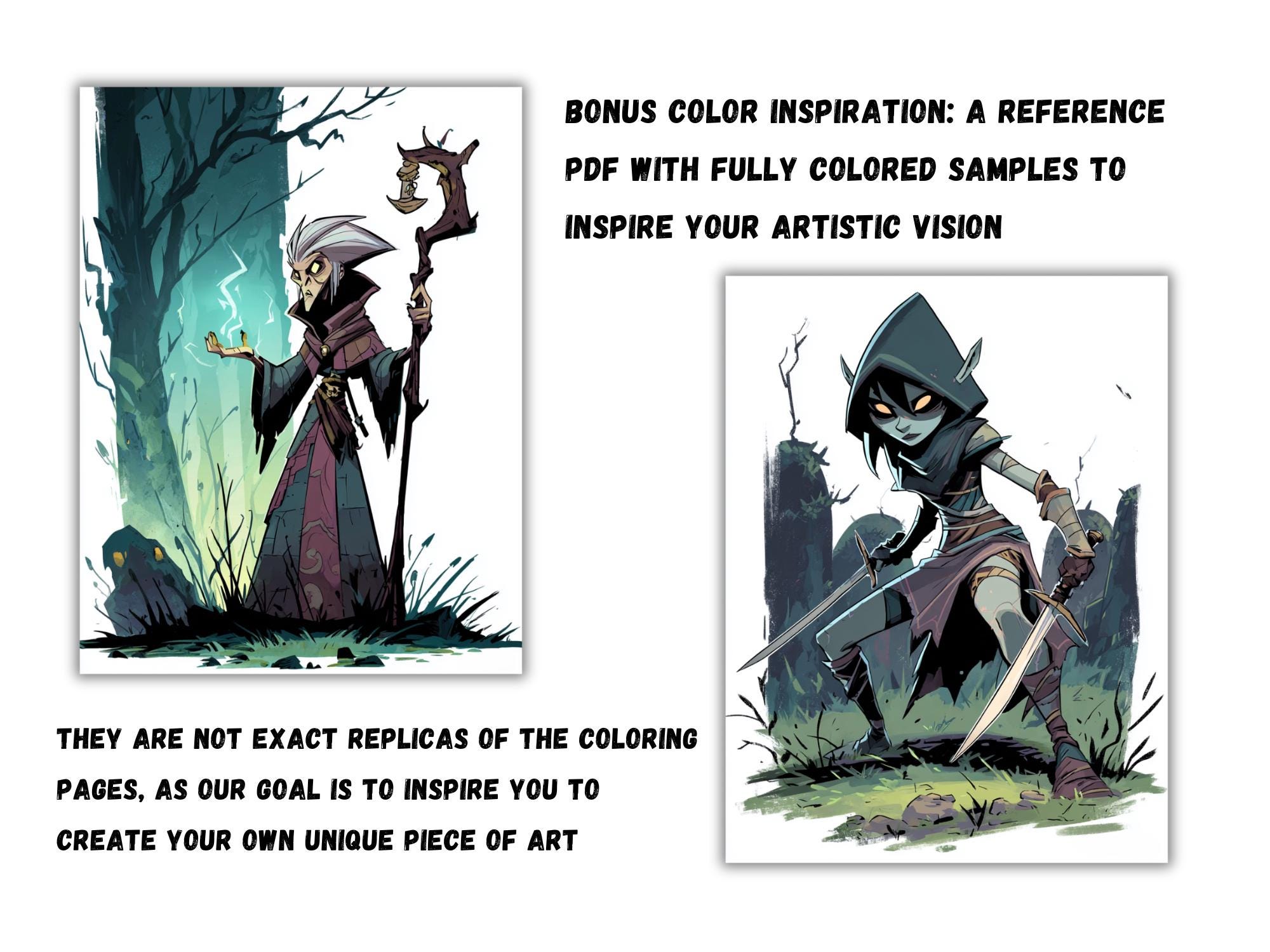Horror Drawing.pdf Dark Fantasy Horror Line Art Coloring Book - 140 Pages of Monstrous ...
