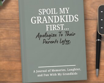 New Grandparent Journal Gift, Funny Grandparent Memory Book Gift for Grandma From Grandkids, Sentimental Grandma Notebook For Nana