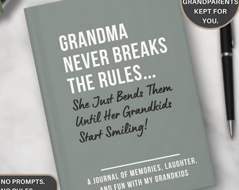 Grandmother Journal for Grandma, Memory Book Gift Grandparent, New Grandparent Journal Gift, Grandma Notebook, Grandfather Journal, Sassy