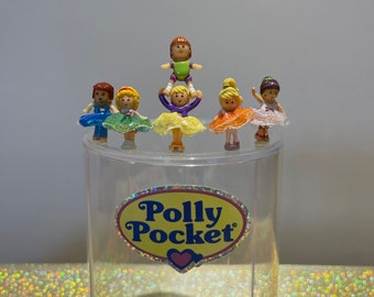 Gonna tutù colorata Polly Pocket fatta a mano (riproduzione) 5 pezzi
