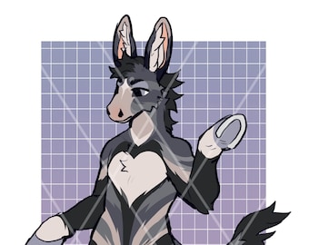 donkey horse adopt furry adoptable fursona character design anthro oc