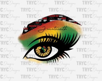 Juneteenth Eye PNG, Sublimation Design (Digital Download)