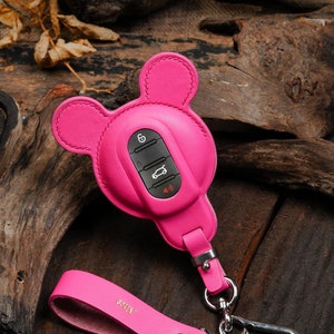Mini Cooper 2022 - 2023 Handcrafted Leather Key Fob Cover/Countryman/Clubman/3 Door/5 Door - Mini Cooper Accessories: Mini Cooper Key Case