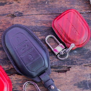 Leather Car Key Fob cover for PEUGEOT 3008, 5008 508 Peugeot motorcycle key set Peugeot protective cover Moto Clip Keychain Gift For Him Her