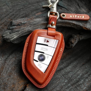 Custom Leather Key Fob Cover for 2023 BMW X4M X5 X7 G70 G09 XM U11 I20 Ix - Stylish Protection & Keychain Holder, Perfect for New Models.