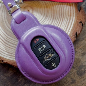Personalisierte Leder Schlüsselhülle für Mini Cooper Countryman, Clubman, 3 Türen, 5 Türen | Mini Cooper Schlüsselanhänger Cover Mini Cooper Geschenk für Ihn