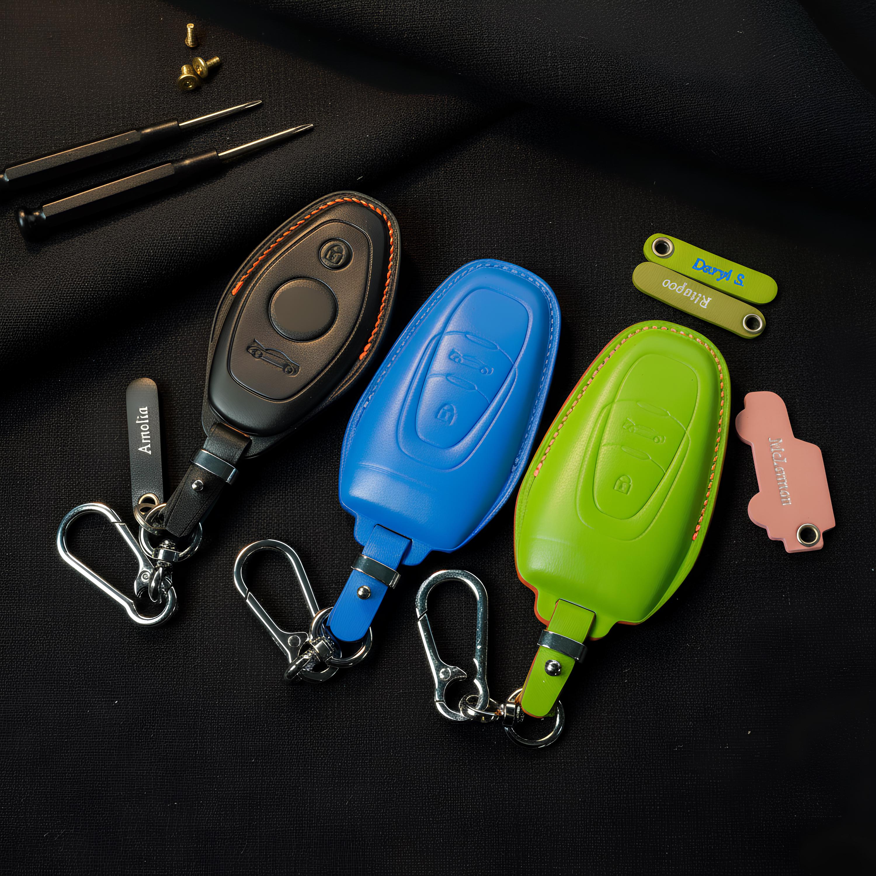 Leather Mclaren 570S Key Fob Cover, Personalized Handmade Case