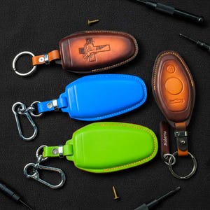 McLaren Key Fob Cover Case, Handmade Leather Key Cover for 650S, 625C, 720S, 570S, 570GT, 600LT, 765LT, 12C, Artura, Keychain Remote Holder