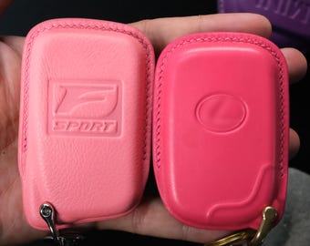 Personalized Lexus Leather Key Fob Case Fits RX 350, Nx, Gx, Lx 570, Ls, Es, Lc, Ux Handmade Key Cover & Custom Logo