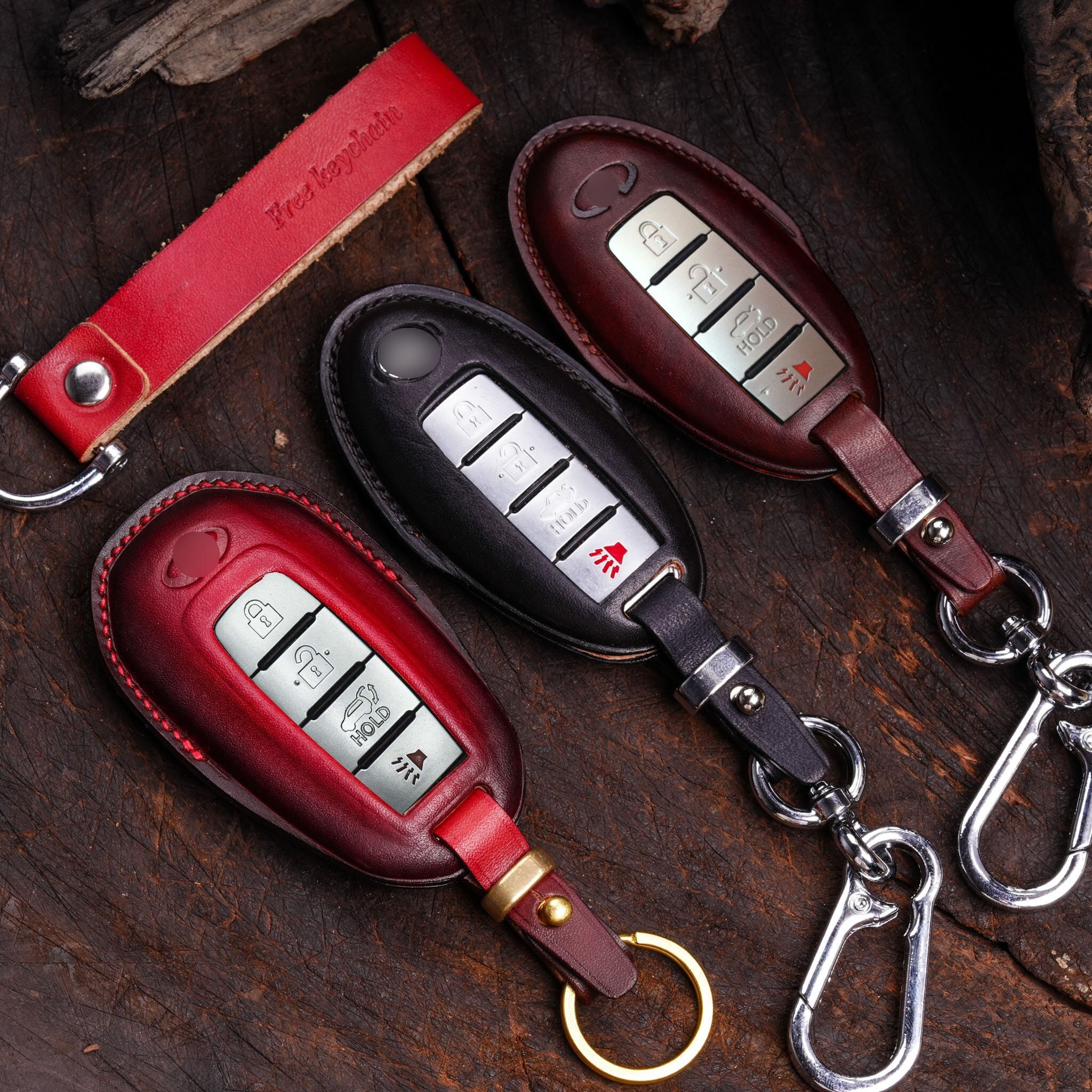 Sell Nissan Infiniti Gold Gold Tear Drop Key Chain Ring Tag Key Fob Logo Lanyard In Los Angeles - Foto 5