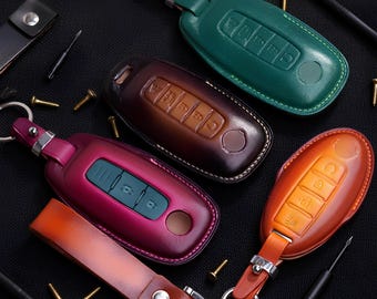 2024-2025 Nissan Key Fob Cover – Leather Case for Rogue, Pathfinder, Sentra, Kicks, Frontier, Armada, Maxima & More – Nissan Accessory