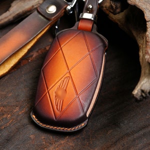 Genesis GV70 GV80 G70 G80 G90 2021-2024 Leather Key Fob Cover Genesis 6/8 Button Key Case Remote  Keychain Holder Gift for Him Holder Shell