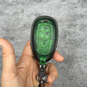 Hyundai Leather Key Fob Cover – Palisade, Tucson, Ioniq 5/6, Sonata, Nexo, Santa Fe – Handmade Custom Initials, 60 Colors image 7