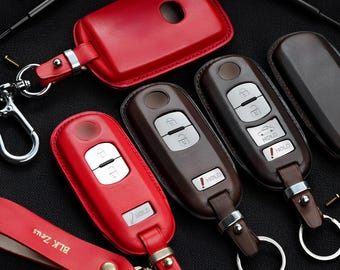 Mazda Key Fob Cover 2024 Leather Case For Cx-30, 3, Hatchback, 5, 6, CX-3, CX-4, CX-5, Cx-7, Cx-8, Cx-9, X5, (2020-2024), Keychain Accessory