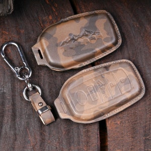 Personalized Toyota Tundra TRD Pro 2023 2024 Leather Key Fob Cover for Toyota Tundra TRD Pickup Truck Edition Stamp & Remote Holder Included