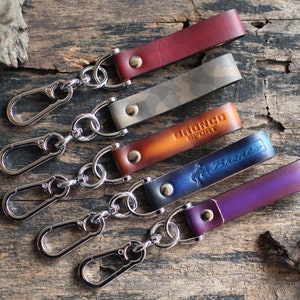 Personalized Leather Keychain Accessories: Customized Leather Keychains for Women and Men Gift for her him monogram keychain customize gifts