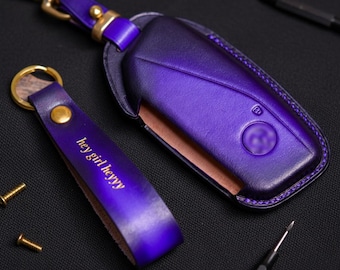 Custom Key Fob Covers for BMW 3, 5, X5, X6, M3, Z4, E Series - Handcrafted Leather Key Cases, BMW Keychains BMW Protector Gift Ideas for Him