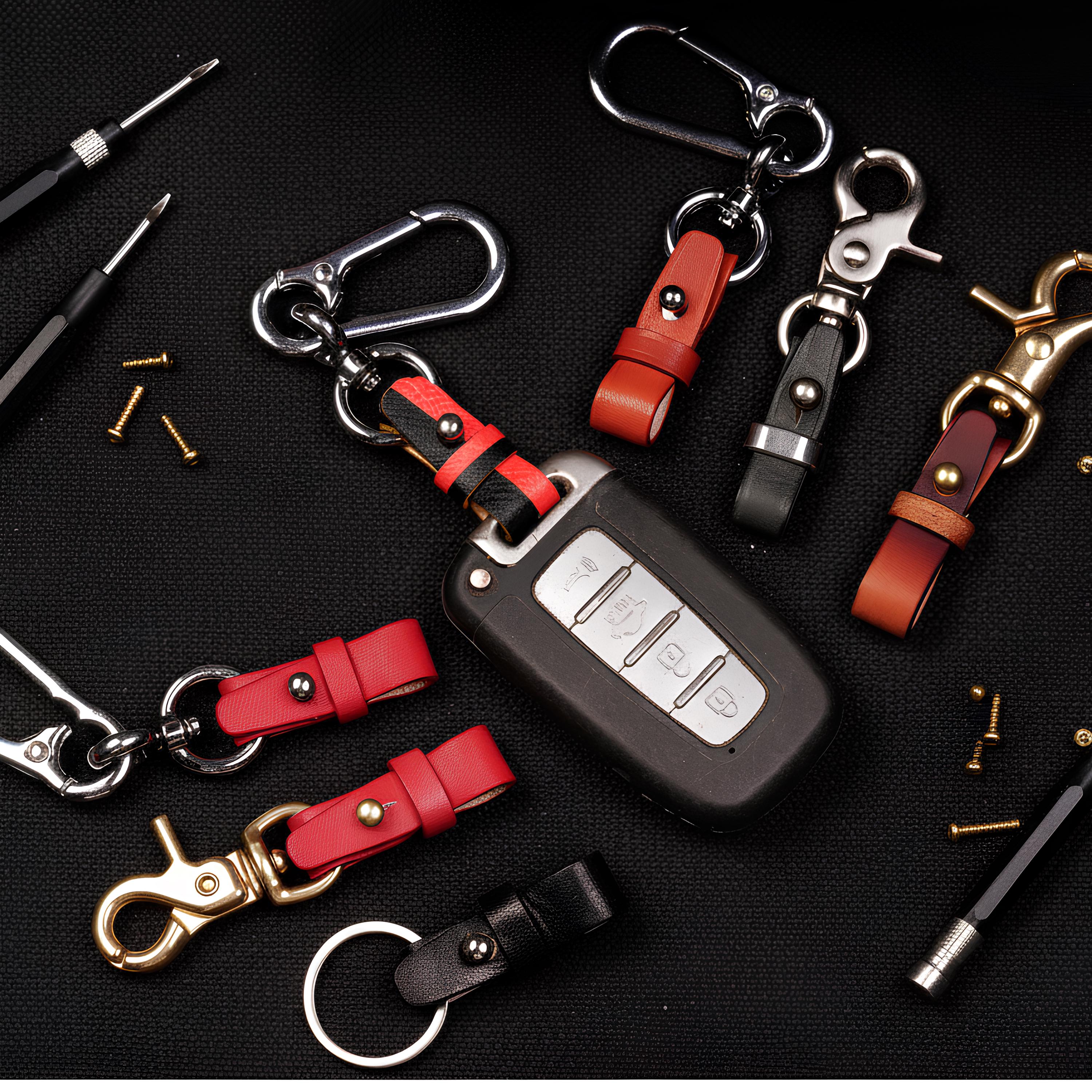 Personalized Leather Keychain Strap Stylish Lanyard for Keys Hook Key ...
