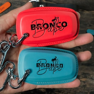 Bronco Babe Key Fob Cover 2021-2023 Custom Logo Bronco Sport  Stamp-Embossed Horse Design, Remote Holder