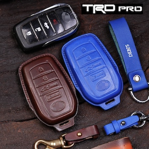 Toyota Tundra TRD Pro 2023 2024 Leather Key Fob Cover Venza Sequoia  Compatible with Tundra Truck & SIENNA Hybrid - Remote Holder Included