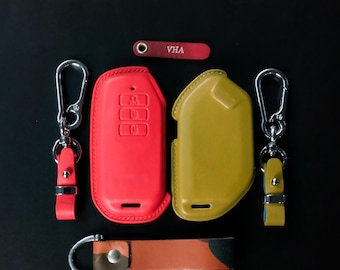 Leather Key Fob Cover Fits Kia K3 Forte Soul Seltos Niro Telluride Sorento Sportage Stinger – Custom Case 2025