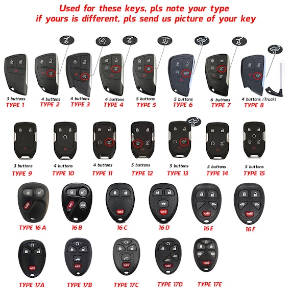 Hand-sewn Leather Case Smart Keyless Fob Shell For Chevrolet Tahoe Silverado Suburban Tahoe GMC Sierra Acadia Terrain Yukon Remote Key Case 4 Buttons Panic Hand Sewn Key Case For Chevrolet