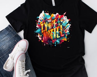 Typographic Design Number 3 Bold Chunky Fonts   T Shirt Men/Women