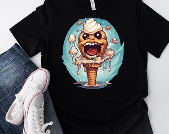 Angry Ice Cream T shirt Design Men/Women