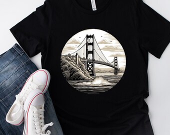 Golden state bridge T Shirt Men/Women