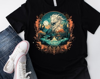 Fantasy Design with Mythical Creatures T shirt Design  Men/Women