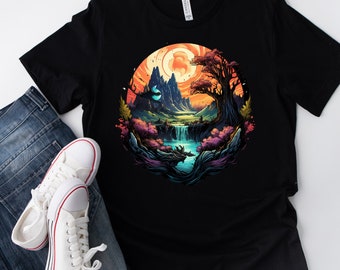 Fantasy Inspired Design with Mythical Creatures T shirt design Men/Women