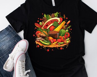 Food Themed Number 2 with Mouth Watering illustrate T shirt   Men/Women