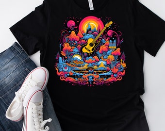 Music Festival-Inspired Design with Psychedelic Visuals   T Shirt Men/Women