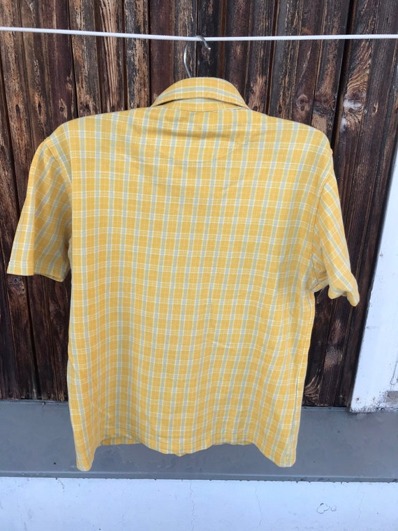 Vintage Lemon Yellow Minimalistic Checkered Plaid… - image 8