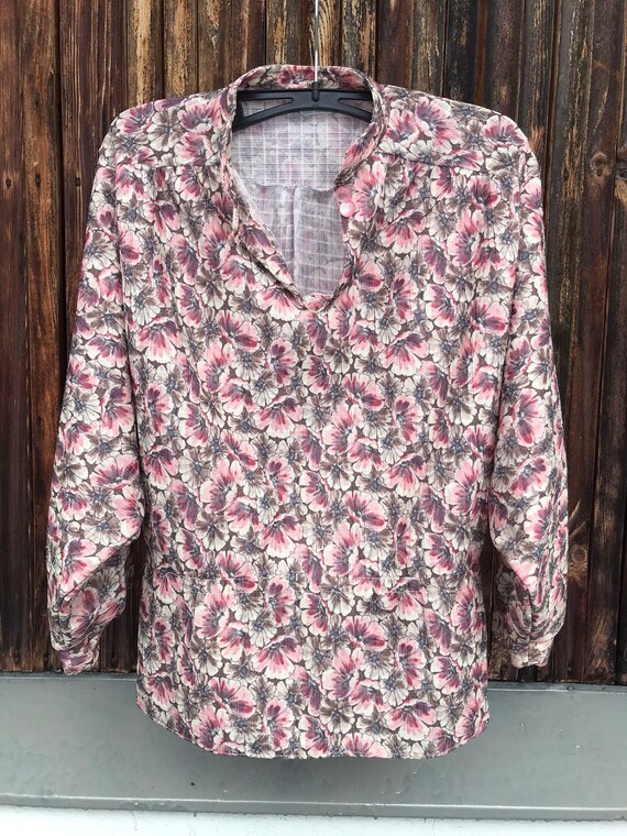 Vintage Nice Sweet Floral Flower patterned pink a… - image 2