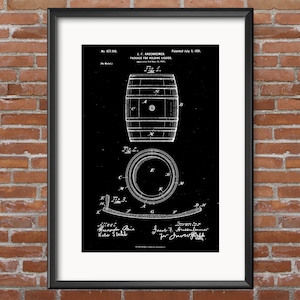 Whiskey Barrel Patent - Printable Wall Art