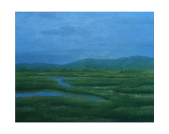 Rainy Day Oil Painting Digital Print