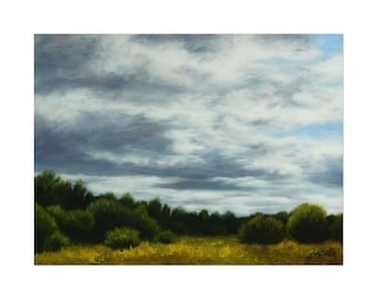 Glimpse of Home Oil Painting Digital Print