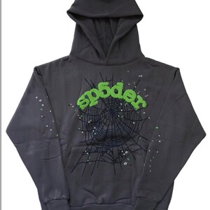 Slate Grey Spider Worldwide Hoodie Etsy