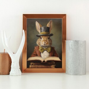 Easter Bunny Reading a book