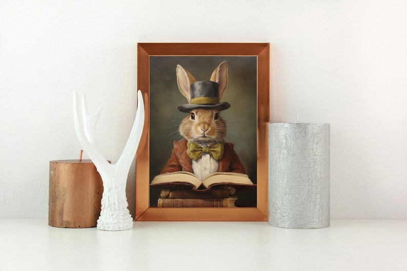 Easter Bunny Reading a book