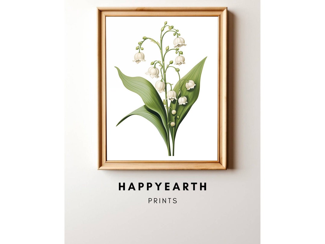Lily of the Valley Botanical Print: Spring Floral Illustration (digital ...