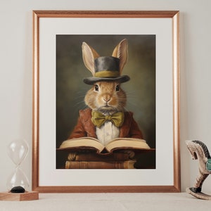 Easter Bunny Reading a book