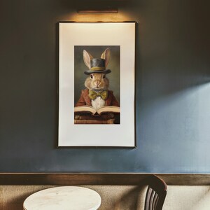 Easter Bunny Reading a book