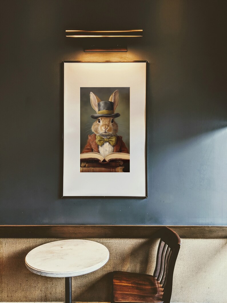 Easter Bunny Reading a book