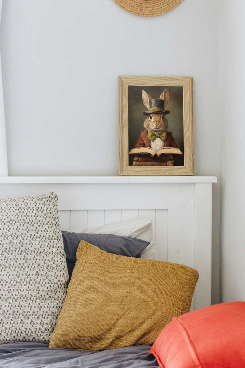 Easter Bunny Reading a book