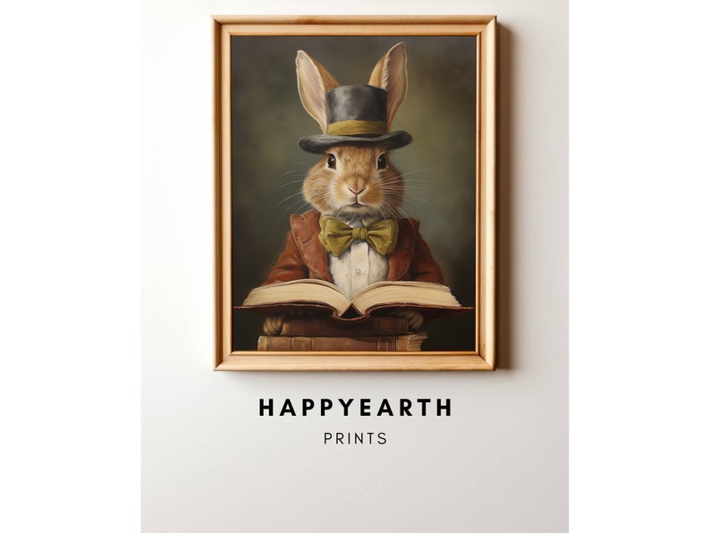 Easter Bunny Reading a book