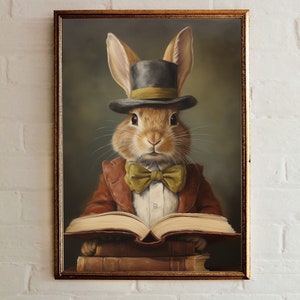 Easter Bunny Reading a book
